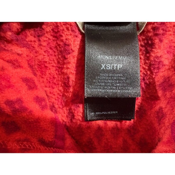 NORTH FACE Womens Pink Purple Coral Mezzaluna Fleece Zip Hoodie Pockets Sz XS - Picture 7 of 13